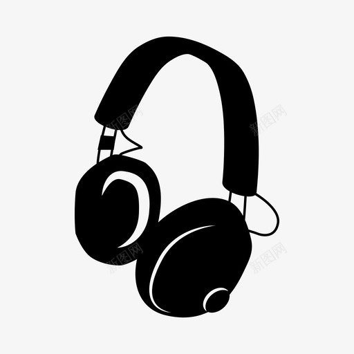 耳机音频电子产品图标svg_新图网 https://ixintu.com 声音 电子产品 耳机 音乐 音频