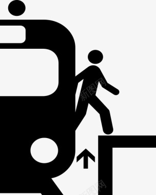 小心空隙人安全地铁火车图标图标