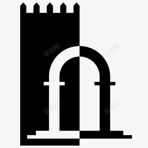 纪念碑建筑城堡历史游客图标svg_新图网 https://ixintu.com 历史 城堡 建筑 游客 纪念碑