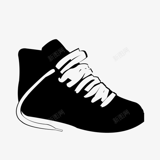 鞋脚鞋带图标svg_新图网 https://ixintu.com 脚 运动鞋 鞋 鞋带