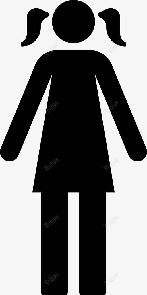 女孩孩子女人人辫子图标svg_新图网 https://ixintu.com 人 女人 女孩 孩子 年轻人 辫子