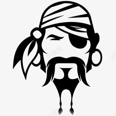 海盗大手帕胡子图标图标