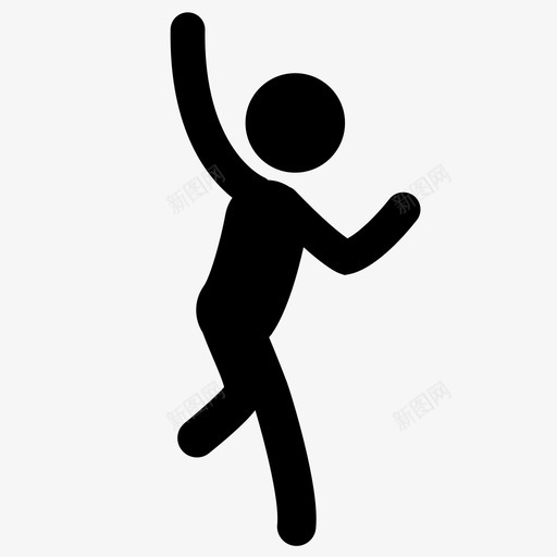 跳跃身体庆祝图标svg_新图网 https://ixintu.com 人 庆祝 欢乐 跳跃 身体 身材