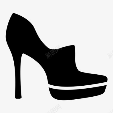 高跟鞋女式时尚图标图标