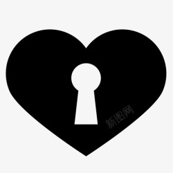 我心的钥匙心钥匙心钥匙孔图标高清图片