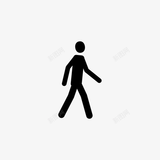 散步健身人图标svg_新图网 https://ixintu.com 人 健身 散步