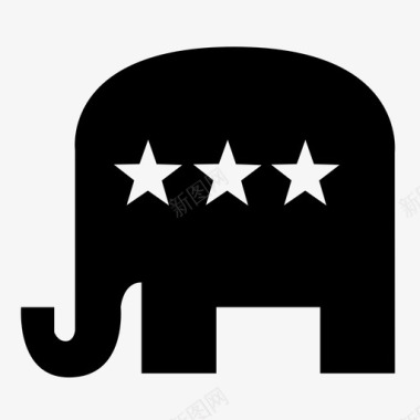 共和党选举大象图标图标