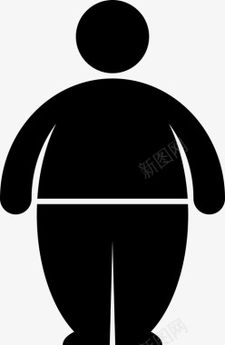 肥胖大吃胖人图标图标