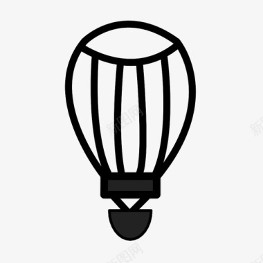 热气球冒险漂浮图标图标