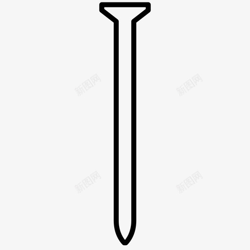 钉子建造修理图标svg_新图网 https://ixintu.com 修理 工具 建造 钉子 锋利