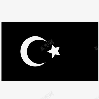 土耳其国旗国家月亮图标图标