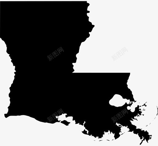 路易斯安那州地理位置地图图标svg_新图网 https://ixintu.com 地图 地理位置 美国 路易斯安那州