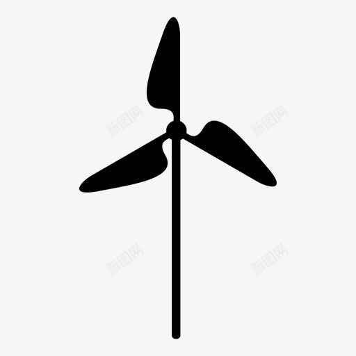 风车空气能量图标svg_新图网 https://ixintu.com 旋转 空气 能量 螺旋桨 阵风 风车