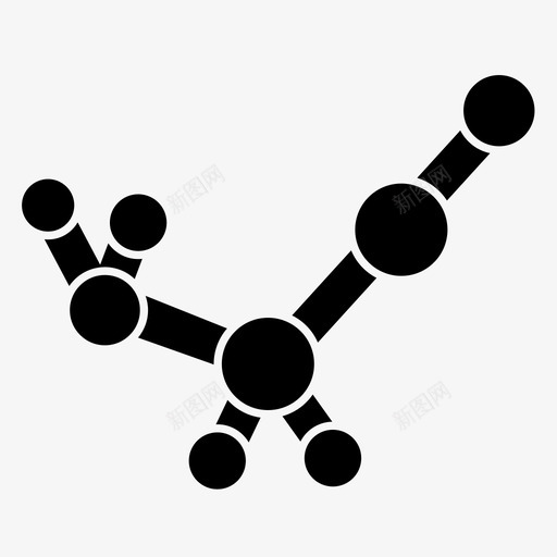 分子原子化学图标svg_新图网 https://ixintu.com 元素 分子 化合物 化学 原子 科学 网络 连接