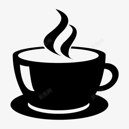 咖啡饮料杯子图标svg_新图网 https://ixintu.com 咖啡 杯子 茶logo 茶时间 蒸汽 饮料
