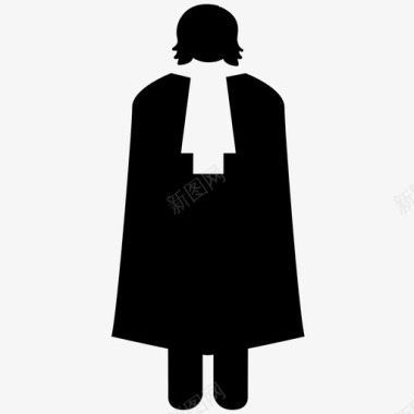 律师法院女性图标图标