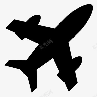 飞机机场航空运输旅行图标图标