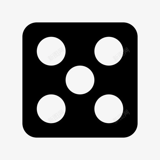 骰子机会5图标svg_新图网 https://ixintu.com 5 88 机会 风险 骰子
