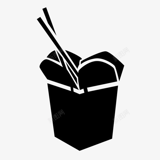 食品容器中餐剁棍图标svg_新图网 https://ixintu.com 中餐 剁棍 外卖 送货 食品容器 食品盒