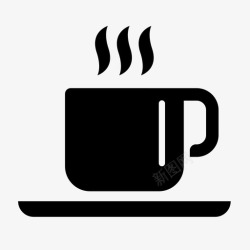 一杯西柚茶咖啡茶杯热饮图标高清图片