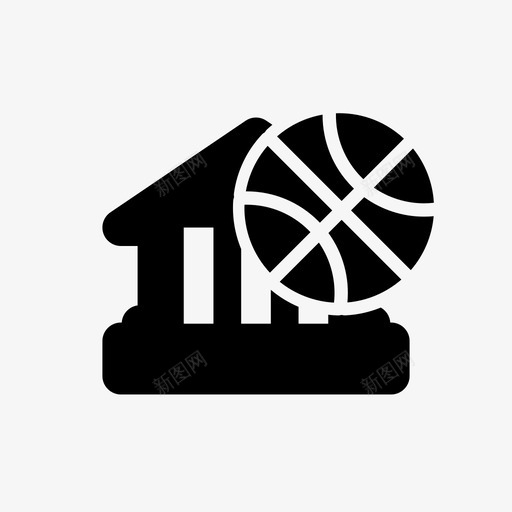 体育中心篮球建筑图标svg_新图网 https://ixintu.com 体育中心 健身房 娱乐 建筑 篮球