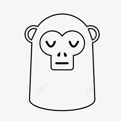 猴子动物无聊图标svg_新图网 https://ixintu.com 动物 头 无聊 灵长类 猴子 脸