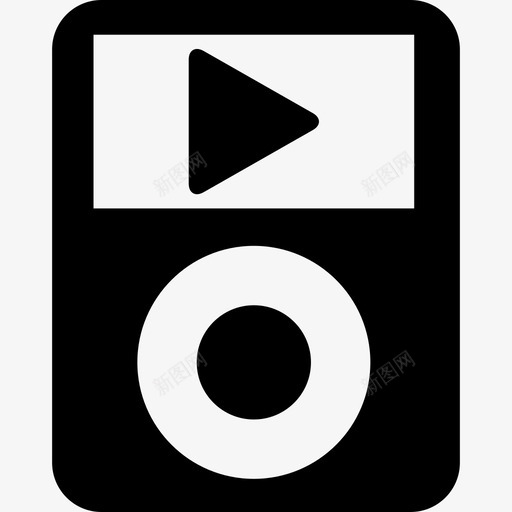 IPod Classic带视频播放按钮音乐音乐和声音2图标svg_新图网 https://ixintu.com IPod Classic 带视频播放按钮 音乐 音乐和声音2
