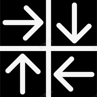 四个箭头在不同的方向几个图标图标