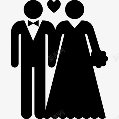 婚礼新娘新人图标图标