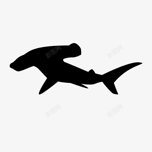 锤头鲨动物鱼图标svg_新图网 https://ixintu.com 动物 捕食者 水 海洋 锤头鲨 鱼