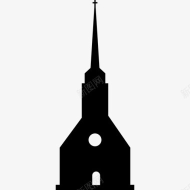 教堂尖塔耶稣图标图标