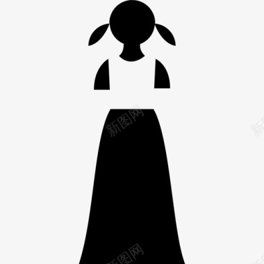 女孩女人头发图标图标