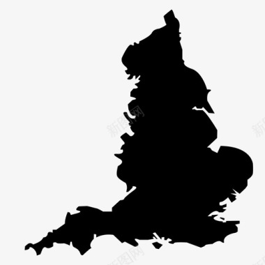 英格兰国家地理岛屿地图图标图标