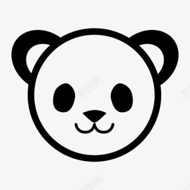 熊猫动物中国图标图标