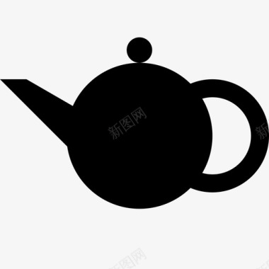 茶壶水壶蒸汽水图标图标