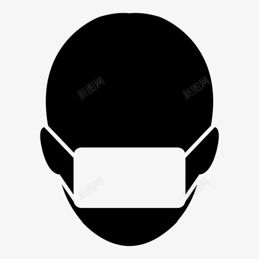 口罩医生防尘口罩图标svg_新图网 https://ixintu.com 医生 口罩 外科医生面罩 防尘口罩 防护 面罩