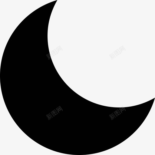 月亮新月夜晚图标svg_新图网 https://ixintu.com 夜晚 新月 时间 月亮 睡眠 空间 行星