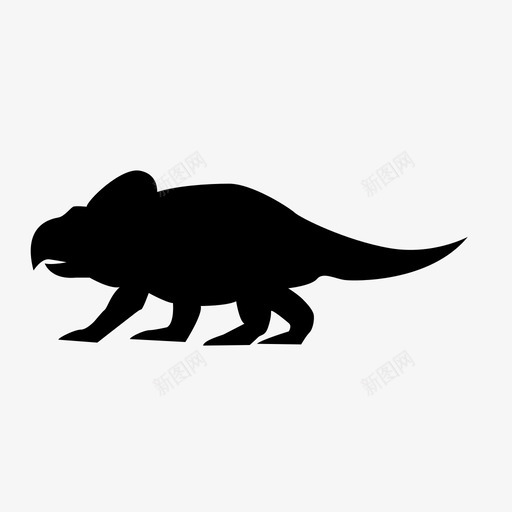 原角龙动物生物图标svg_新图网 https://ixintu.com 动物 原角龙 恐龙 生物