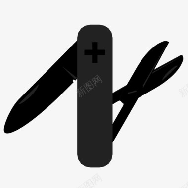 瑞士军刀切割袖珍刀图标图标