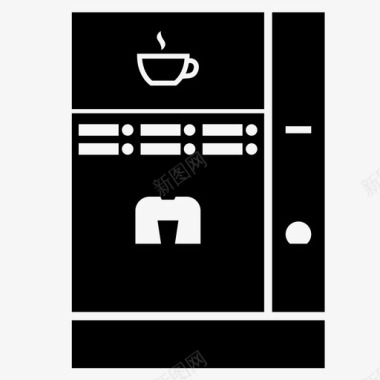 咖啡自动售货机饮料分配器图标图标