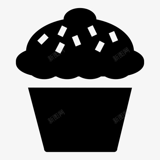 纸杯蛋糕烘焙面包房图标svg_新图网 https://ixintu.com 招待 松饼 烘焙 甜点 糖 纸杯蛋糕 面包房 食物