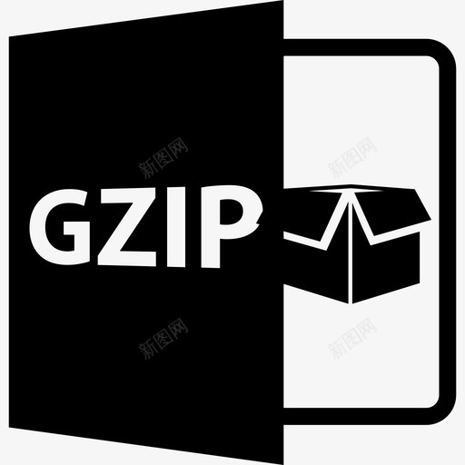 GZIP开放文件格式与框接口文件格式风格图标svg_新图网 https://ixintu.com GZIP开放文件格式与框 接口 文件格式风格