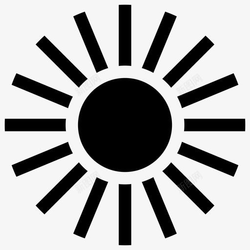 太阳天气预报炎热图标svg_新图网 https://ixintu.com 天气 天气预报 太阳 晴朗 温暖 炎热 阳光