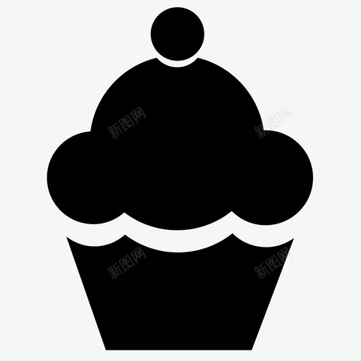 纸杯蛋糕樱桃巧克力甜点食物图标svg_新图网 https://ixintu.com 巧克力 樱桃 甜点 糖 糖霜 纸杯蛋糕 食物