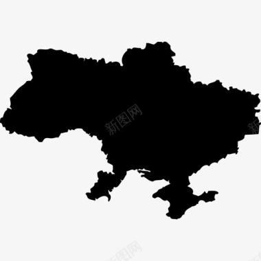 乌克兰边界地理地图国家图标图标