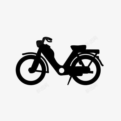 轻便摩托车自行车商务部摩托车交通工具图标svg_新图网 https://ixintu.com 交通工具 商务部 摩托车 自行车 轻便摩托车