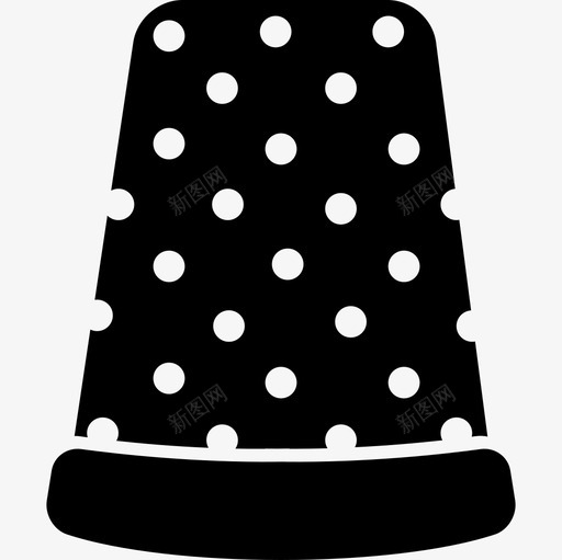 缝纫顶针黑色变种工具和用具时尚的图标svg_新图网 https://ixintu.com 工具和用具 时尚的图标 缝纫顶针黑色变种