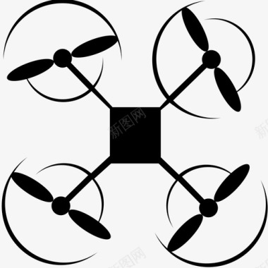 四旋翼机机器人四旋翼直升机图标图标