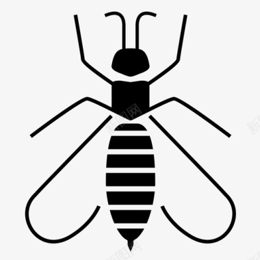 蜜蜂昆虫蜇图标图标