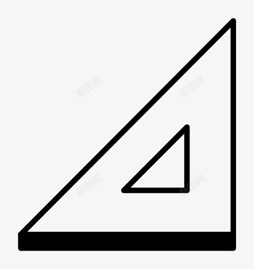 直角量具尺子图标svg_新图网 https://ixintu.com 三角形 尺子 工具 直角 量具